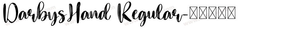 DarbysHand Regular字体转换